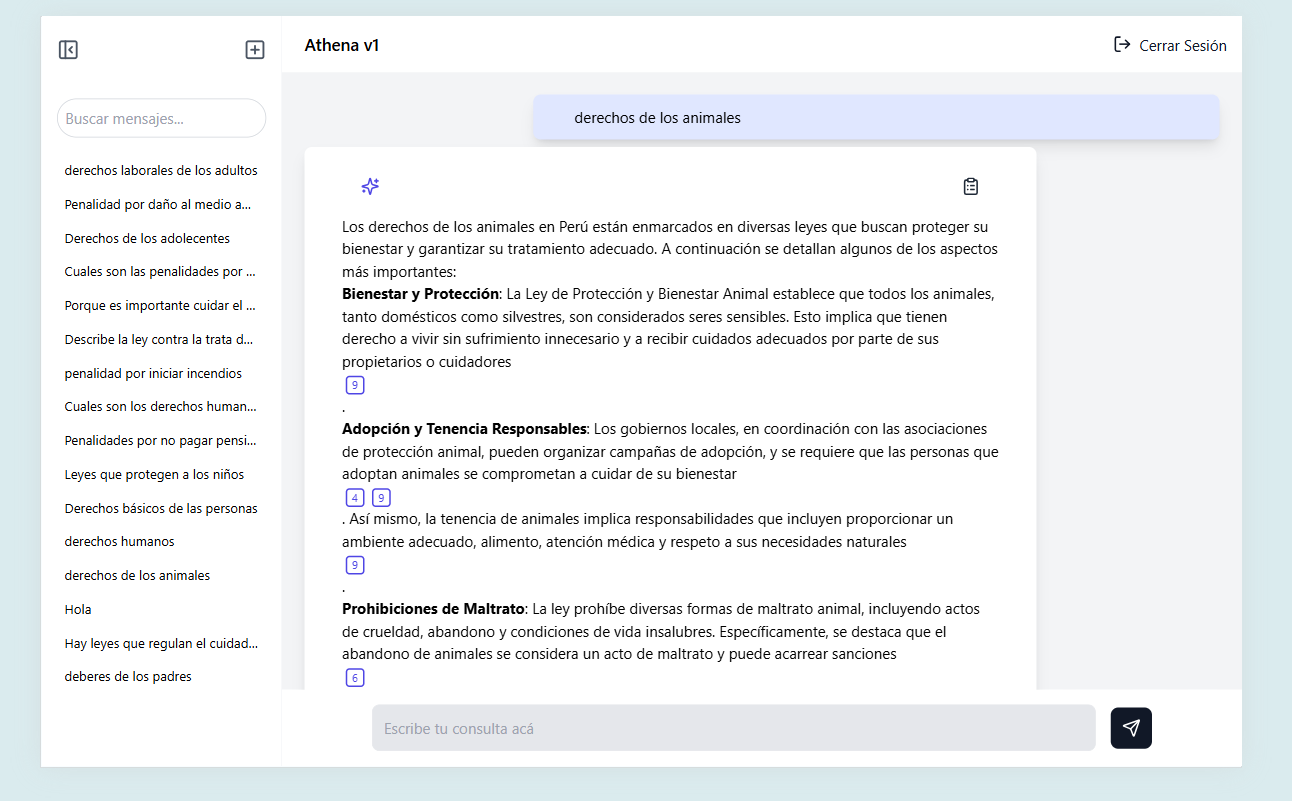 Atena AI Interface