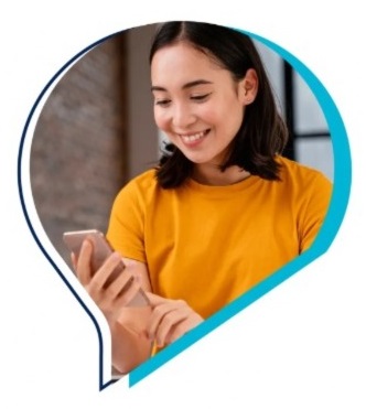 User using app